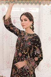 Latest Black Silk Kameez Trouser Style Pakistani Party Dress