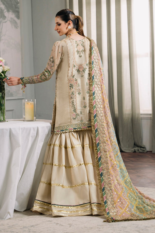 Latest Embroidered Gharara Kameez Dupatta Pakistani Party Wear