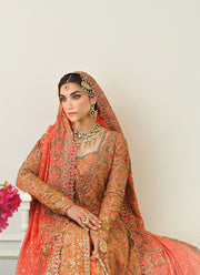 Latest Farshi Lehenga Frock Dupatta Pakistani Bridal Dress