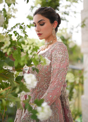 Latest Light Pink Lehenga and Kameez Pakistani Bridal Dress