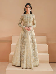 Latest Open Gown Lehenga and Dupatta Pakistani Bridal Dress