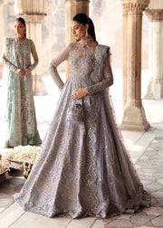 Latest Pakistani Bridal Dress in Embellished Net Gown Style