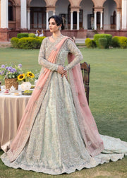 Latest Pakistani Bridal Dress in Mint Lehenga and Shirt Style