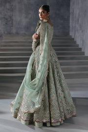 Latest Pakistani Bridal Dress in Open Gown and Lehenga Style