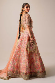 Latest Pakistani Bridal Dress in Organza Choli Lehenga Style