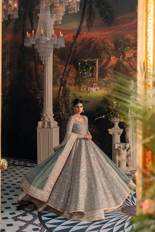 Latest Pakistani Bridal Dress in Pishwas and Lehnga Style