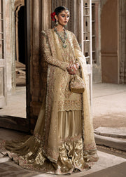 Latest Pakistani Bridal Dress in Tissue Shirt Gharara Style