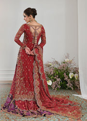 Latest Pakistani Bridal Outfit in Kameez and Lehenga Style