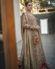 Latest Pakistani Bridal Outfit in Kameez and Lehenga Style