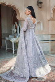 Latest Pakistani Bridal Walima Dress in Gown Lehenga Style