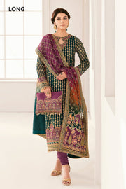 Latest Pakistani Party Dress in Kameez Sharara Dupatta Style