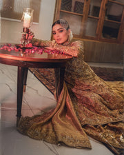 Latest Pakistani Wedding Dress in Bridal Kameez Lehenga Style