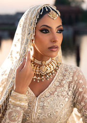 Latest Pakistani Wedding Dress in Bridal Pishwas Lehenga Style