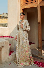 Latest Pakistani Wedding Dress in Embellished Jacket Style