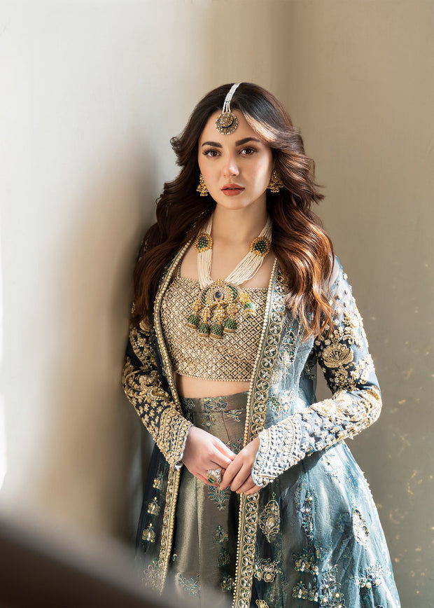 Latest Pakistani Wedding Dress in Jacket and Sharara Style