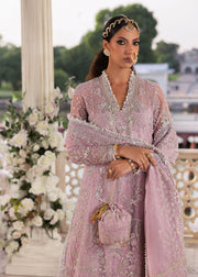 Latest Pakistani Wedding Dress in Lilac Lehenga Kameez Style