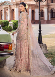 Latest Pakistani Wedding Dress in Pink Sharara Shirt Style