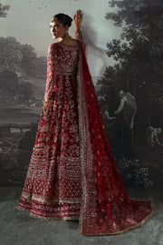 Latest Red Pakistani Bridal Dress in Peshwas and Lehenga Style