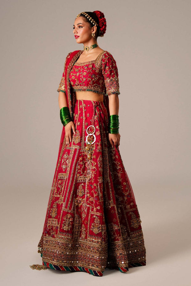 Lehenga Choli Dupatta Pakistani Bridal Dress