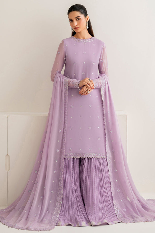 Luxury Lilac Embroidered Pakistani Salwar Kameez Party Dress Suit