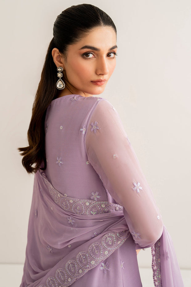 Luxury Lilac Embroidered Pakistani Salwar Kameez Party Dress