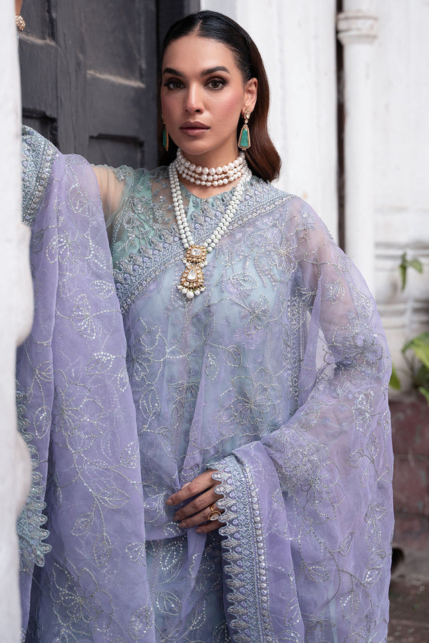 Luxury Mint Embroidered Pakistani Wedding Dress Kameez Trousers