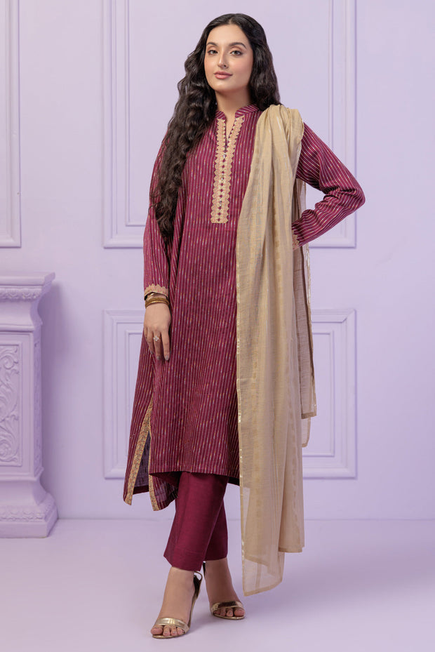 Luxury Pakistani Salwar Kameez Party Dress in Shocking Pink Shade