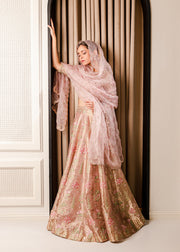 Luxury Pink Embroidered Pakistani Wedding Lehenga Choli