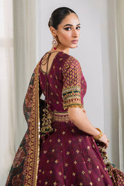 Magenta Pakistani Party Dress in Lehenga Choli Style