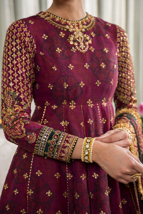 Magenta Pakistani Party Dress in Premium Chiffon Fabric Online