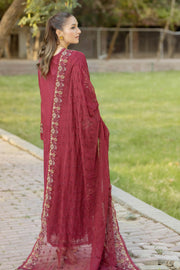 Maroon Embroidered Pakistani Salwar Kameez Dupatta Suit