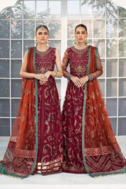 Maroon Pakistani Party Wear in Pishwas Trousers Style Online