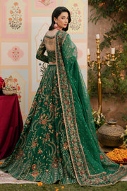 Mehndi Green Heavily Embellished Pakistani Wedding Lehenga Choli