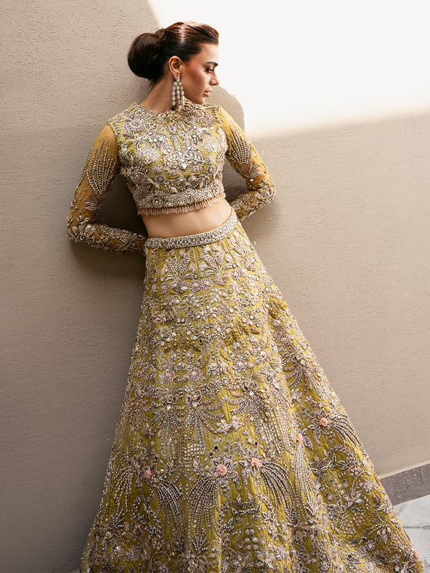 Mehndi Lehenga Choli Pakistani Wedding Dress in Oakland Online