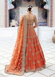 New Classic Orange Heavily Embellished Pakistani Wedding Dress Lehenga Choli 2023