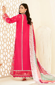 New Fuchsia Pink Embroidered Pakistani Salwar Kameez with Dupatta 2023