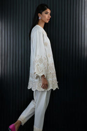 New Ivory Embroidered Chikan Kari Luxury Pret Pakistani Salwar Kameez