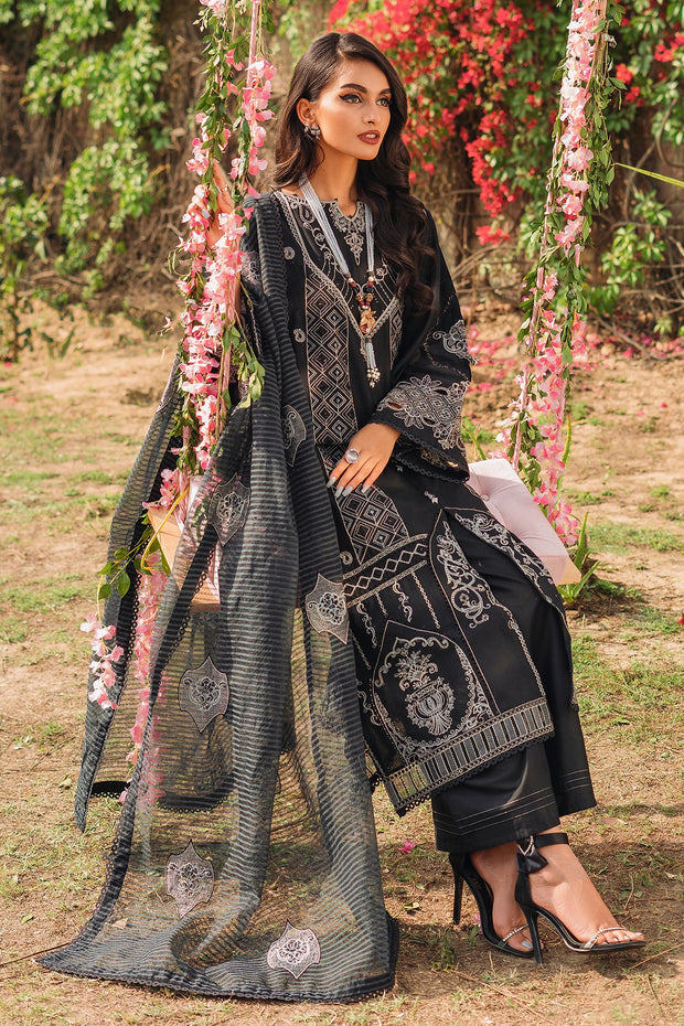 Pakistani Salwar Suit Black Embroidered Salwar Kameez – Nameera by Farooq
