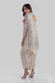 New Premium Beige Shade Luxury Pret Front Open Jacket Pakistani Salwar Suit