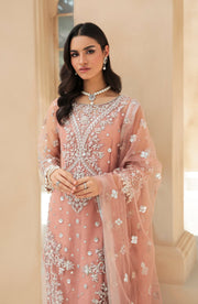 New Tea Pink Heavily Embellished Pakistani Long Kameez Wedding Dress