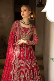 Open Gown with Lehenga Pakistani Bridal Dress