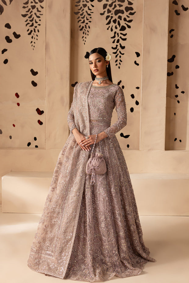 Organza Lehenga and Choli Pakistani Bridal Dress