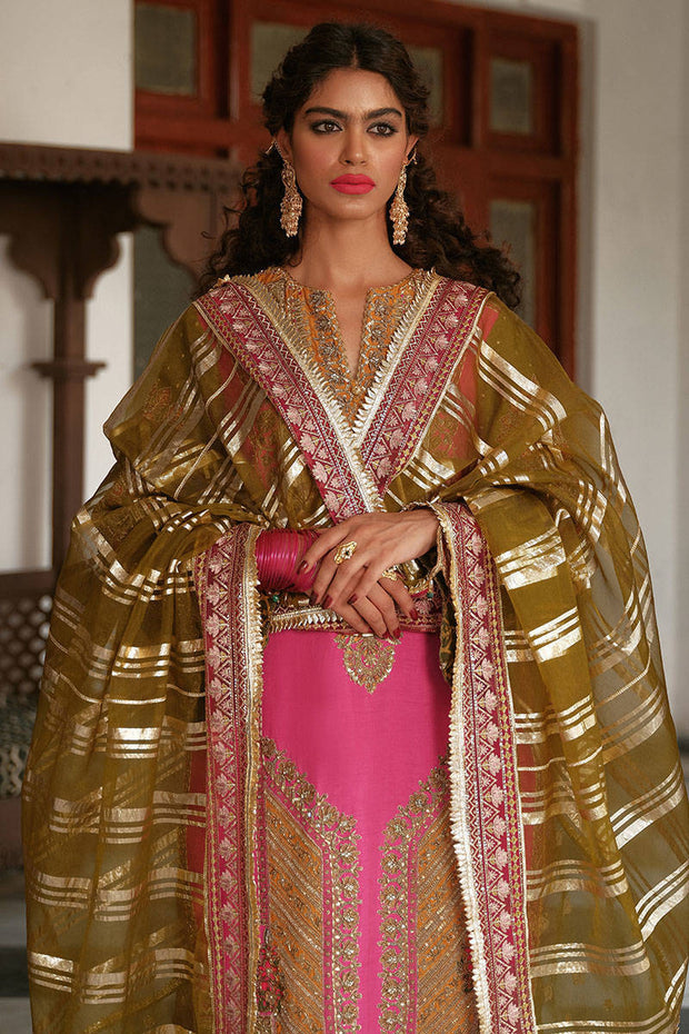 Organza Pink Salwar Kameez Pakistani Wedding Dress