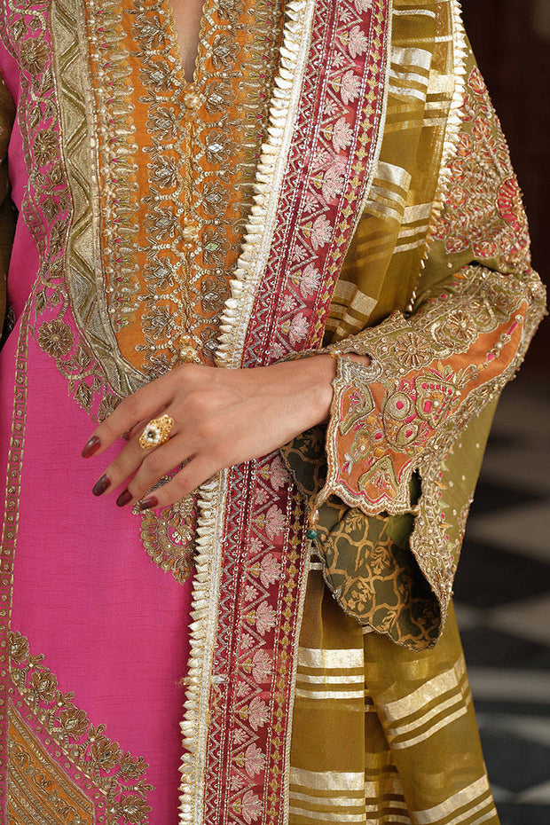 Organza Pink Salwar Kameez Pakistani