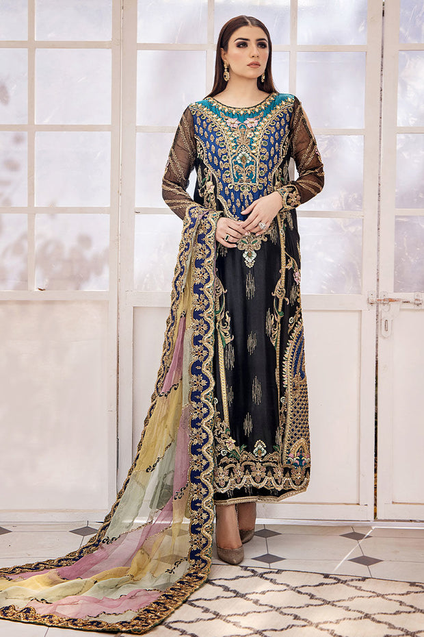 Pakistani Black Kameez Trouser Dupatta Wedding Dress