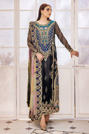 Pakistani Black Kameez Trouser and Dupatta Wedding Dress