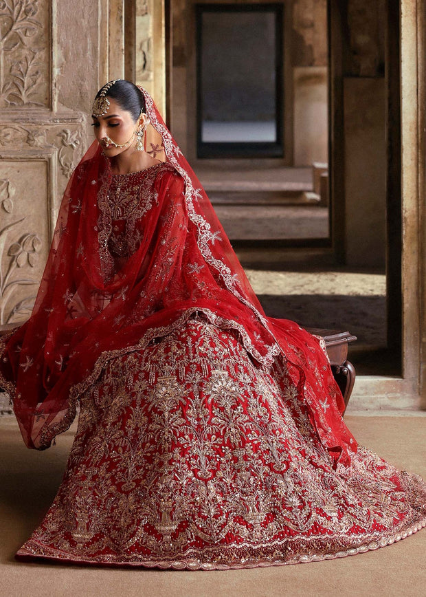 Pakistani Bridal Dress in Choli and Lehenga Style