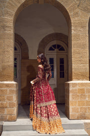 Pakistani Bridal Dress in Farshi Lehenga and Kameez Style