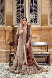 Pakistani Bridal Dress in Farshi Sharara Kameez Style Online