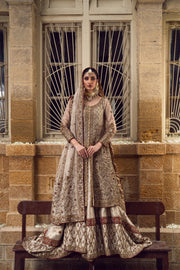 Pakistani Bridal Dress in Farshi Sharara Kameez Style